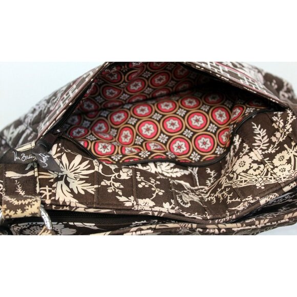 Vera Bradley Imperial Toile Retired Pattern Shoulder Tote Bag Purse Wallet Brow - Picture 5 of 11